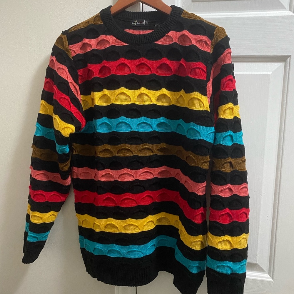 LAST CHANCE: Cool Rainbow Stripe sweater